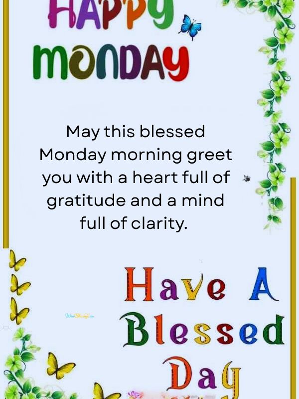 Beautiful Monday Morning Blessings Images