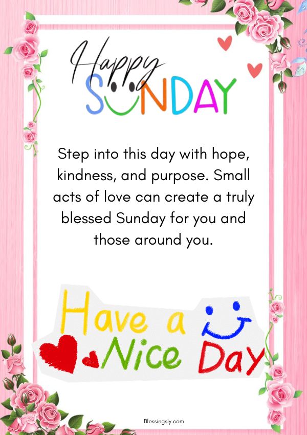 Blessed Sunday images and blessings featuring inspirational messages, faith, gratitude, and positive wishes for a peaceful Sunday