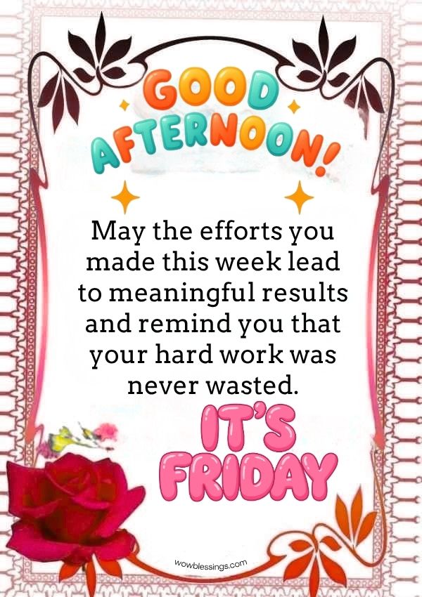 Friday Afternoon Blessings And Prayers